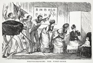 Het fotograferen van de eerstgeborene door John Leech